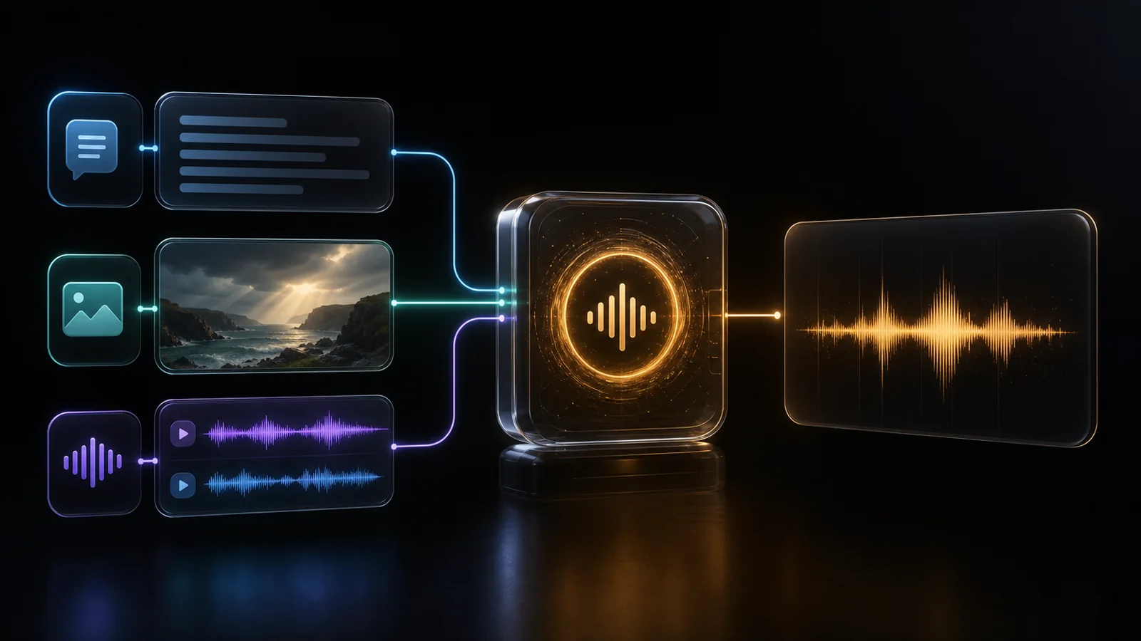 Seed Audio 1.0 multimodal audio generation workflow with text, image, and audio reference inputs